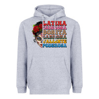 Heather Grey mexican sugar skull latina chingona bonita Heavyweight Hoodie - LillyAllenDesigns