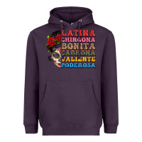 Plum mexican sugar skull latina chingona bonita Heavyweight Hoodie - LillyAllenDesigns