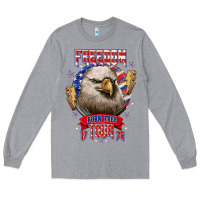 Heather Grey freedom born free tour 1776 Long Sleeve Tee - NancyCooperArtShop