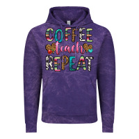 Cloud Purple coffee teach repeat Vintage Hoodie - HRA Design Shop