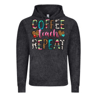 Vintage Black coffee teach repeat Vintage Hoodie - HRA Design Shop