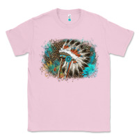 Bubblegum Pink indian headress sunflower leopard Classic Tee - AdoDesignShop