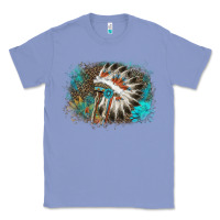 Colony Blue indian headress sunflower leopard Classic Tee - AdoDesignShop