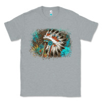 Heather Grey indian headress sunflower leopard Classic Tee - AdoDesignShop