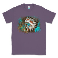 Lavender indian headress sunflower leopard Classic Tee - AdoDesignShop