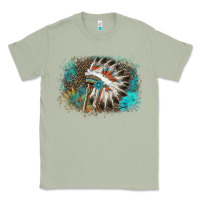 Matcha indian headress sunflower leopard Classic Tee - AdoDesignShop