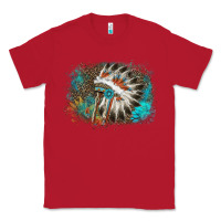 Red indian headress sunflower leopard Classic Tee - AdoDesignShop