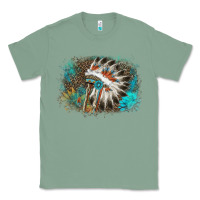 Sage indian headress sunflower leopard Classic Tee - AdoDesignShop