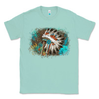 Seafoam indian headress sunflower leopard Classic Tee - AdoDesignShop