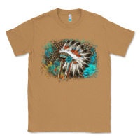 Toasted Coconut indian headress sunflower leopard Classic Tee - AdoDesignShop
