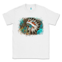White indian headress sunflower leopard Classic Tee - AdoDesignShop