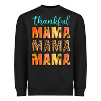 Black Thankful mama mama mama Heavyweight Sweatshirt - Artiststas