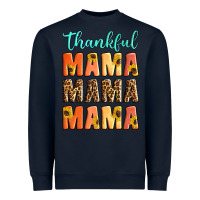 Navy Thankful mama mama mama Heavyweight Sweatshirt - Artiststas