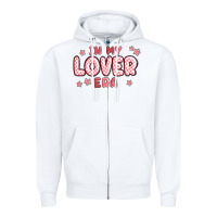 White in my lover era Zipper Hoodie - MaliasSmallBusiness