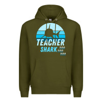 Army Green Teacher Shark Doo Premium Hoodie - Bettercallsaul