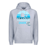 Heather Grey Teacher Shark Doo Premium Hoodie - Bettercallsaul