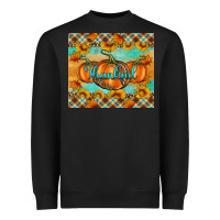 Black Thankful Pumpkins Heavyweight Sweatshirt - Artiststas