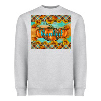 Heather Grey Thankful Pumpkins Heavyweight Sweatshirt - Artiststas