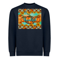Navy Thankful Pumpkins Heavyweight Sweatshirt - Artiststas