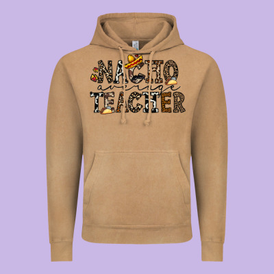 Nacho Averange Teacher Vintage Hoodie Designed By Cowhidedigitalart