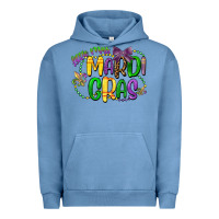 Pigment Pebble Blue little miss mardi gras Urban Hoodie - CowGirlArtShop