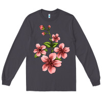 Smoke pink flowers hibiscus Long Sleeve Tee - Jasminsmagicworld