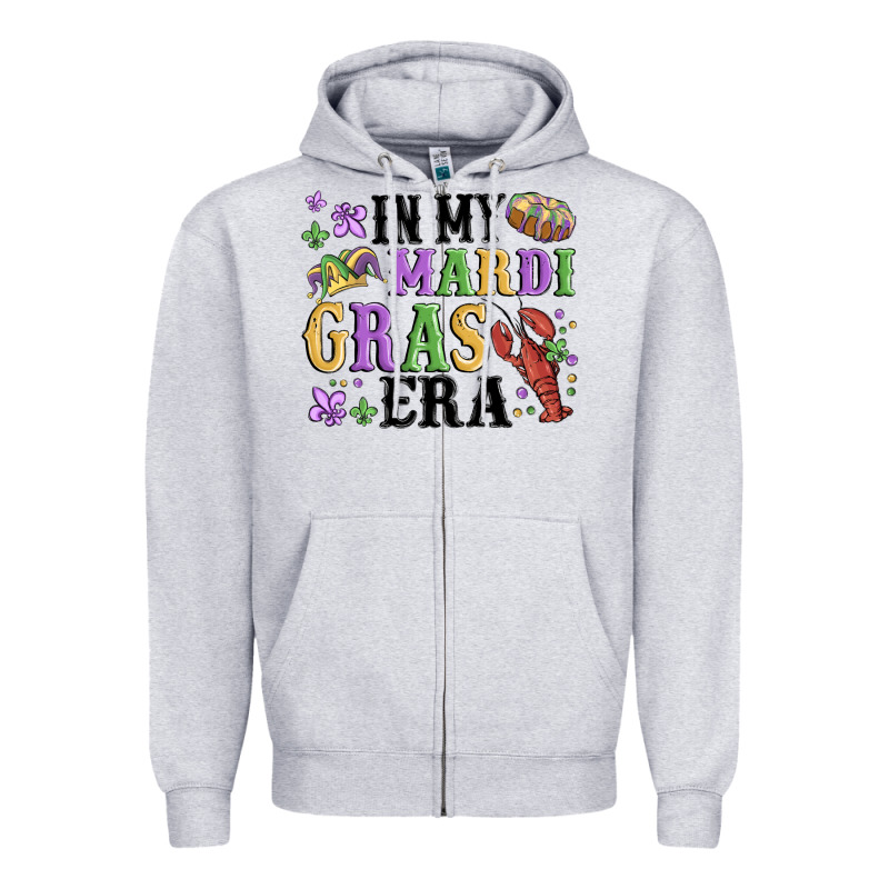 In My Mardi Gras Era Zipper Hoodie by MaliasSmallBusiness | Teevron