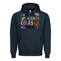 Navy in my mardi gras era Zipper Hoodie - MaliasSmallBusiness