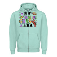 Seafoam in my mardi gras era Zipper Hoodie - MaliasSmallBusiness