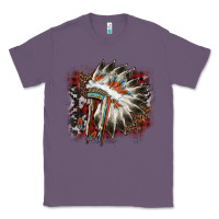 Lavender İndian Headress Cowhide Classic Tee - AdoDesignShop