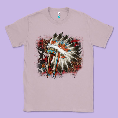 İndian Headress Cowhide Classic Tee Designed By Adodesignshop