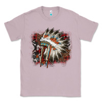 Lilac İndian Headress Cowhide Classic Tee - AdoDesignShop