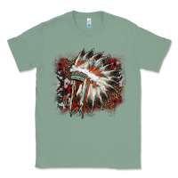 Sage İndian Headress Cowhide Classic Tee - AdoDesignShop