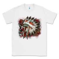 White İndian Headress Cowhide Classic Tee - AdoDesignShop