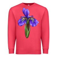 Cardinal Iris Flower Premium Sweatshirt - LillyAllenDesigns
