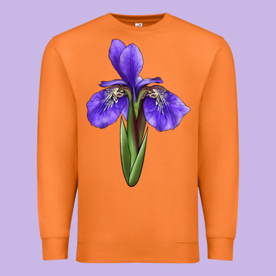 Iris Flower Premium Sweatshirt Designed By Lillyallendesigns