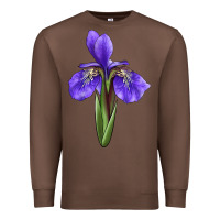 Chestnut Iris Flower Premium Sweatshirt - LillyAllenDesigns