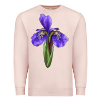 Pale Pink Iris Flower Premium Sweatshirt - LillyAllenDesigns