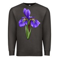 Smoke Iris Flower Premium Sweatshirt - LillyAllenDesigns