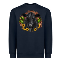 Navy black angus cactus sunflower Heavyweight Sweatshirt - JahusDesignShop