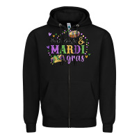 Black thick thighs mardi gras Zipper Hoodie - MaliasSmallBusiness