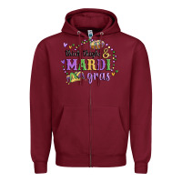 Burgundy thick thighs mardi gras Zipper Hoodie - MaliasSmallBusiness