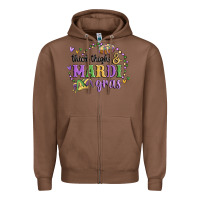 Chestnut thick thighs mardi gras Zipper Hoodie - MaliasSmallBusiness