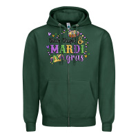 Sports Green thick thighs mardi gras Zipper Hoodie - MaliasSmallBusiness