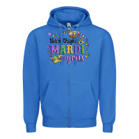 True Royal thick thighs mardi gras Zipper Hoodie - MaliasSmallBusiness