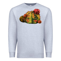 Heather Grey Gymnocalycium Variegated Cactus Premium Sweatshirt - LillyAllenDesigns