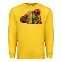 Lemon Gymnocalycium Variegated Cactus Premium Sweatshirt - LillyAllenDesigns