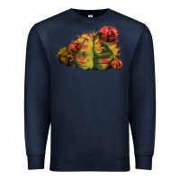 Navy Gymnocalycium Variegated Cactus Premium Sweatshirt - LillyAllenDesigns