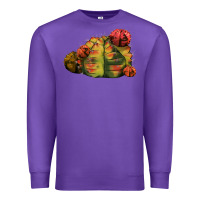 Purple Gymnocalycium Variegated Cactus Premium Sweatshirt - LillyAllenDesigns