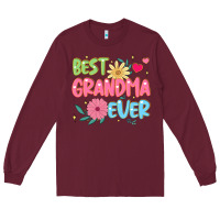 Burgundy best grandma ever Long Sleeve Tee - JahusDesignShop